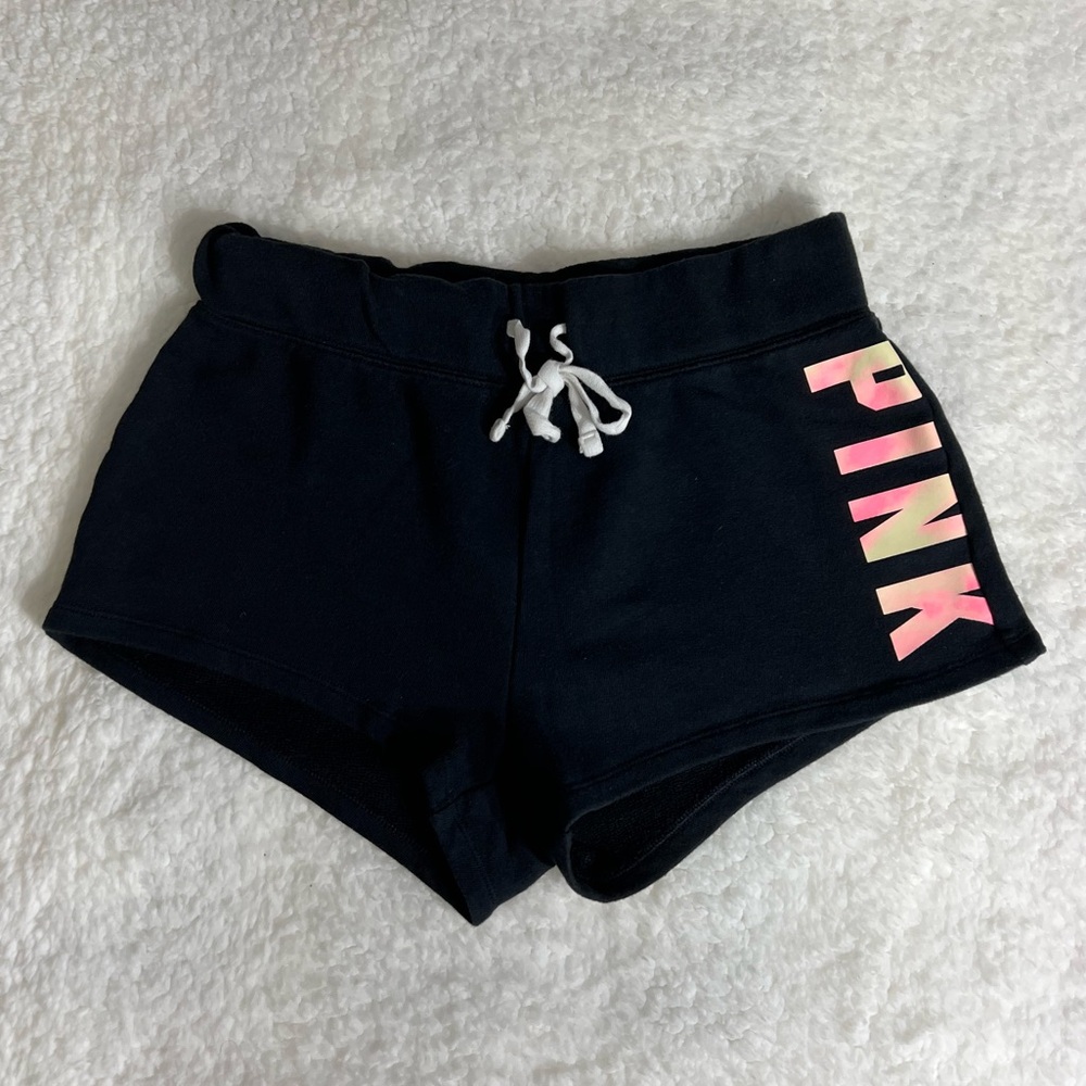 🔥VS PINK Tie Dye / Ombré Logo Shorts XS